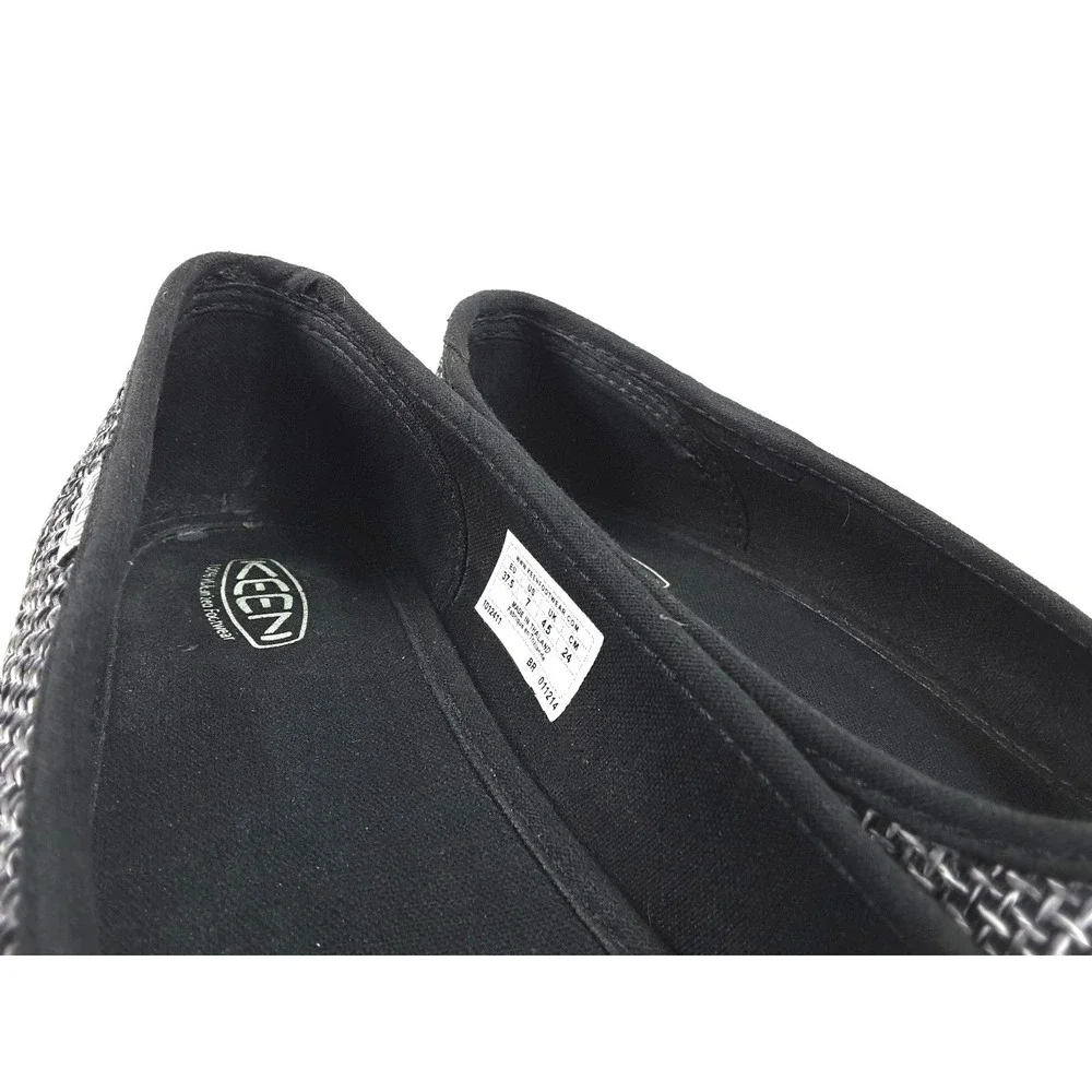 Keen‎ Cortona Women's Black Jute Open Toe Casual Comfort Wedge Shoes Size 7